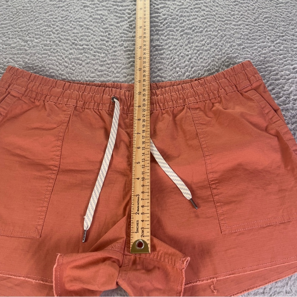 Vuori Vintage Ripstop Shorts Women Large Orange Cinnamon Drawstring Outdoor Hike - Picture 4 of 9